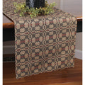 Kendall Jacquard Black Table Runner - Home Collections by Raghu