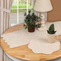 Cream Candlewicking Cream Table Runner - Home Collections by Raghu