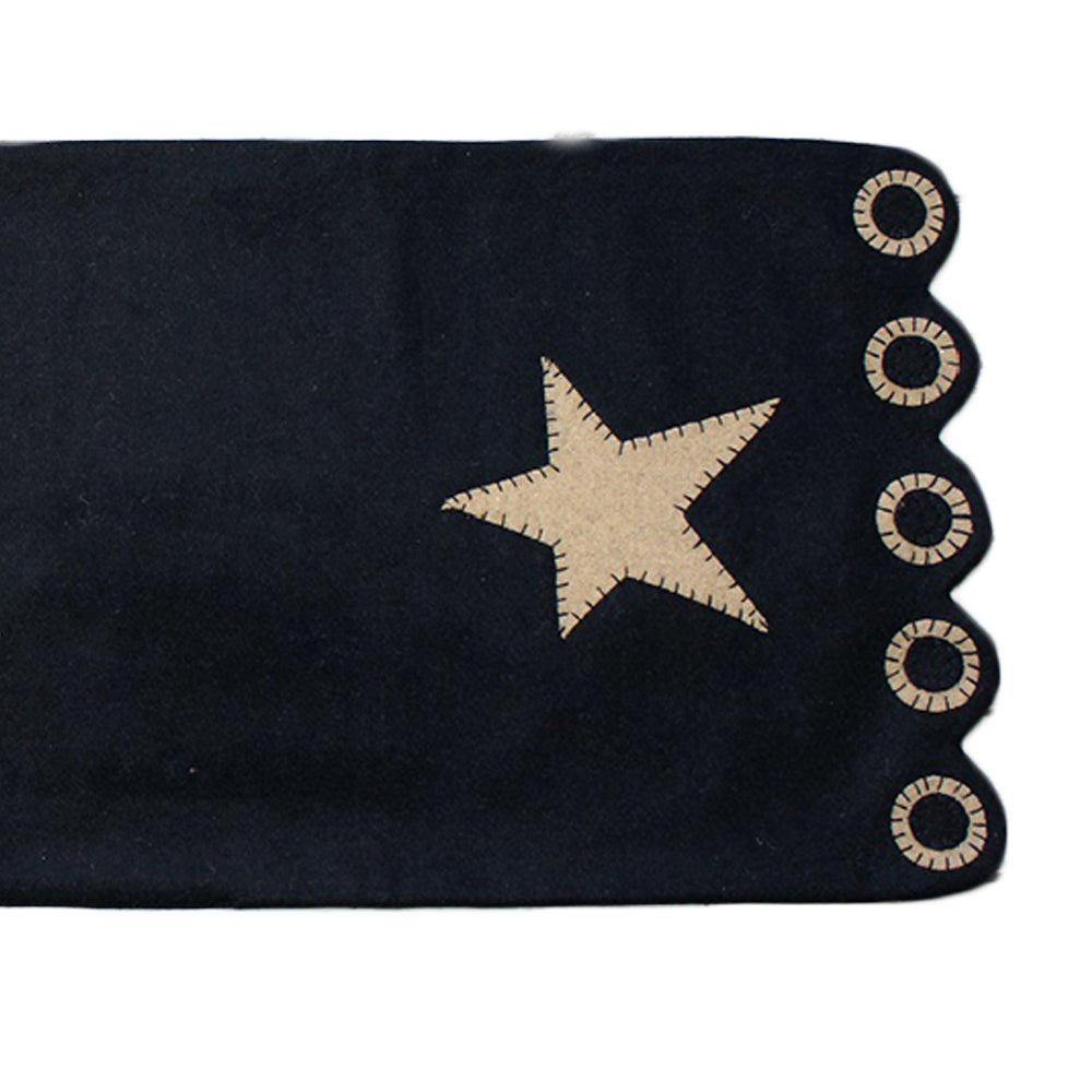 Black & Tan Star Table Runner - Home Collections by Raghu