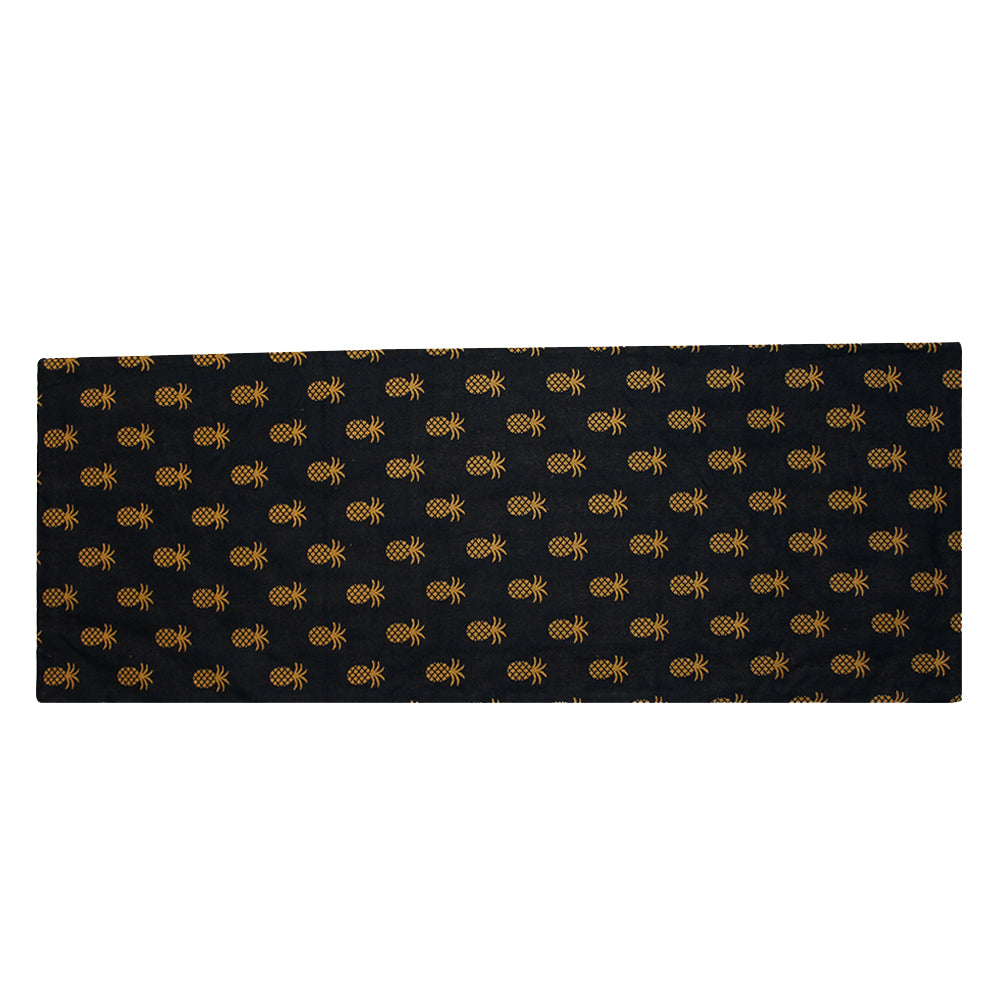 Pineapple Town Black Table Runner - Home Collections by Raghu