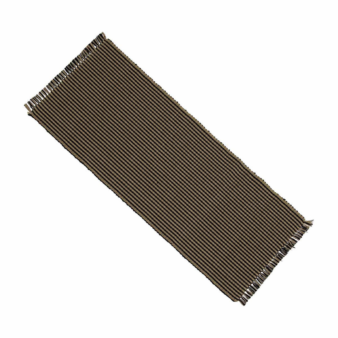 Black - Oat Newbury Gingham Table Runner - Home Collections by Raghu