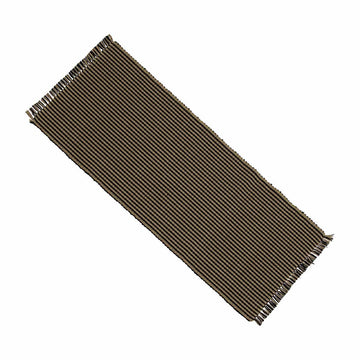Black - Oat Newbury Gingham Table Runner - Home Collections by Raghu