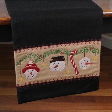 C Snowmen Fun Table Runner - Home Collections by Raghu