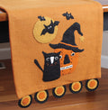 Cats, Bats, Pumpkin’???Oh My Felt Table Runner Table Runner - Home Collections by Raghu