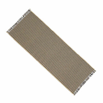 Black-Nutmeg York Ticking Table Runner - Home Collections by Raghu