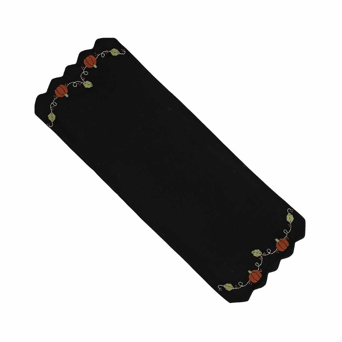 Pumpkins And Vines Black Table Runner - Home Collections by Raghu