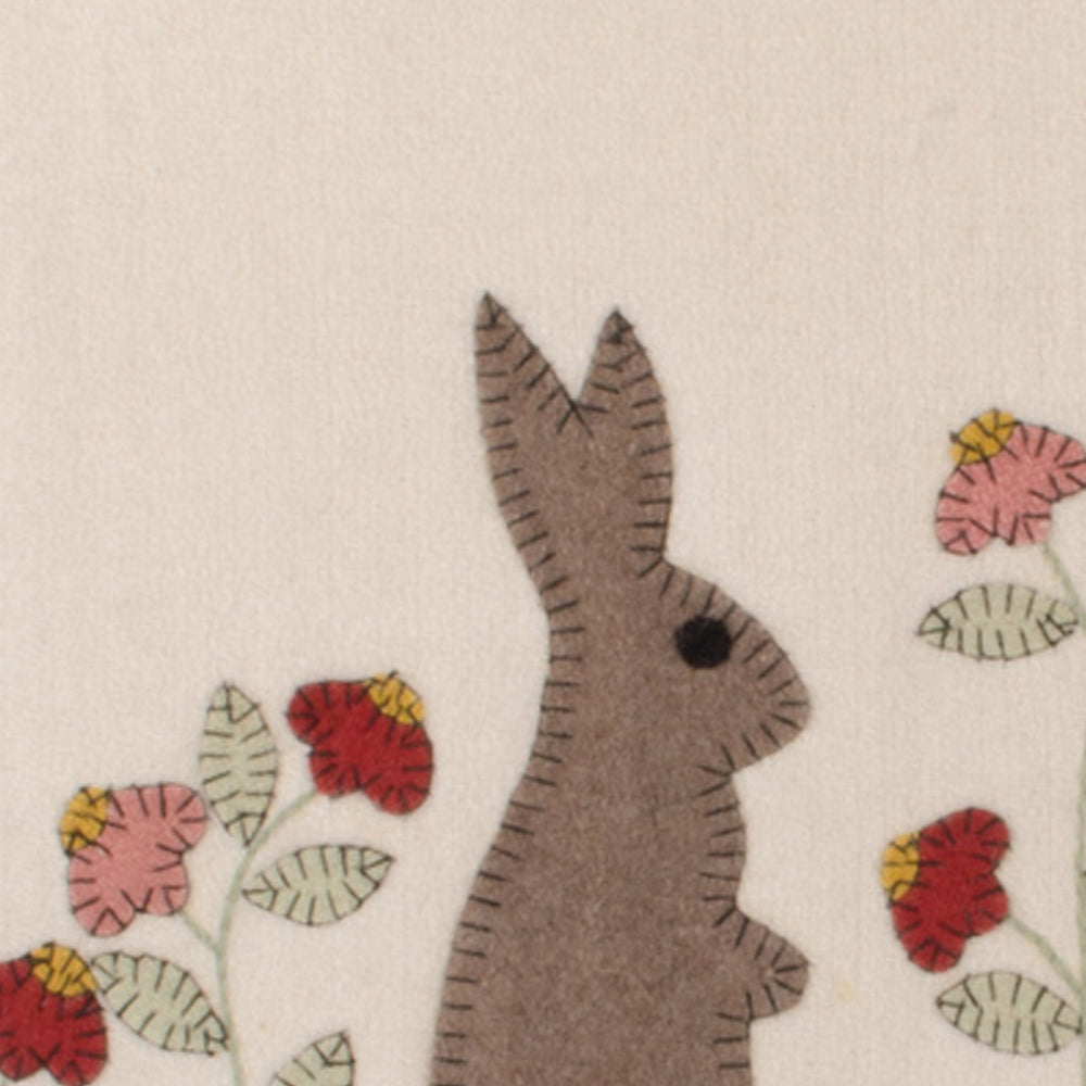 Cream Bunny in the Garden Table Runner - Home Collections by Raghu