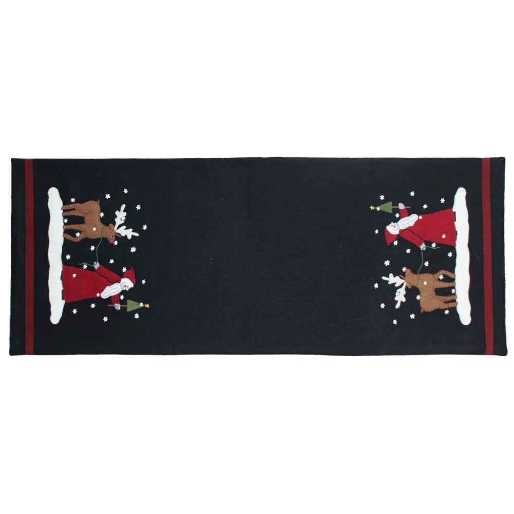 Christmas Friends Black Table Runner  - Home Collections by Raghu