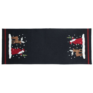 Christmas Friends Black Table Runner  - Home Collections by Raghu