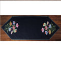 Cone Flower Black Table Runner  - Home Collections by Raghu