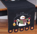 Snowman Believe Black Table Runner  - Home Collections by Raghu