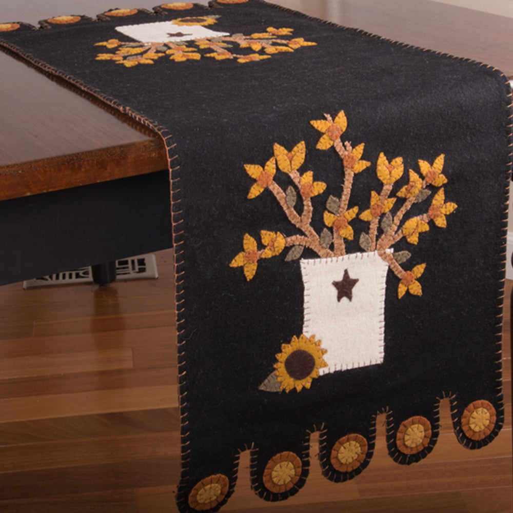 Bitter sweet Crock Table Runner-  Home Collections by Raghu