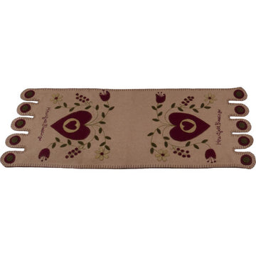 Nutmeg Heartfelt Blessings Table Runner - Home Collections by Raghu