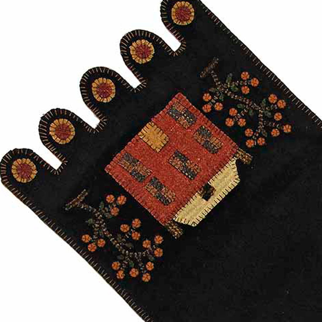 Black Primitive Manor Table Runner - Home Collections by Raghu