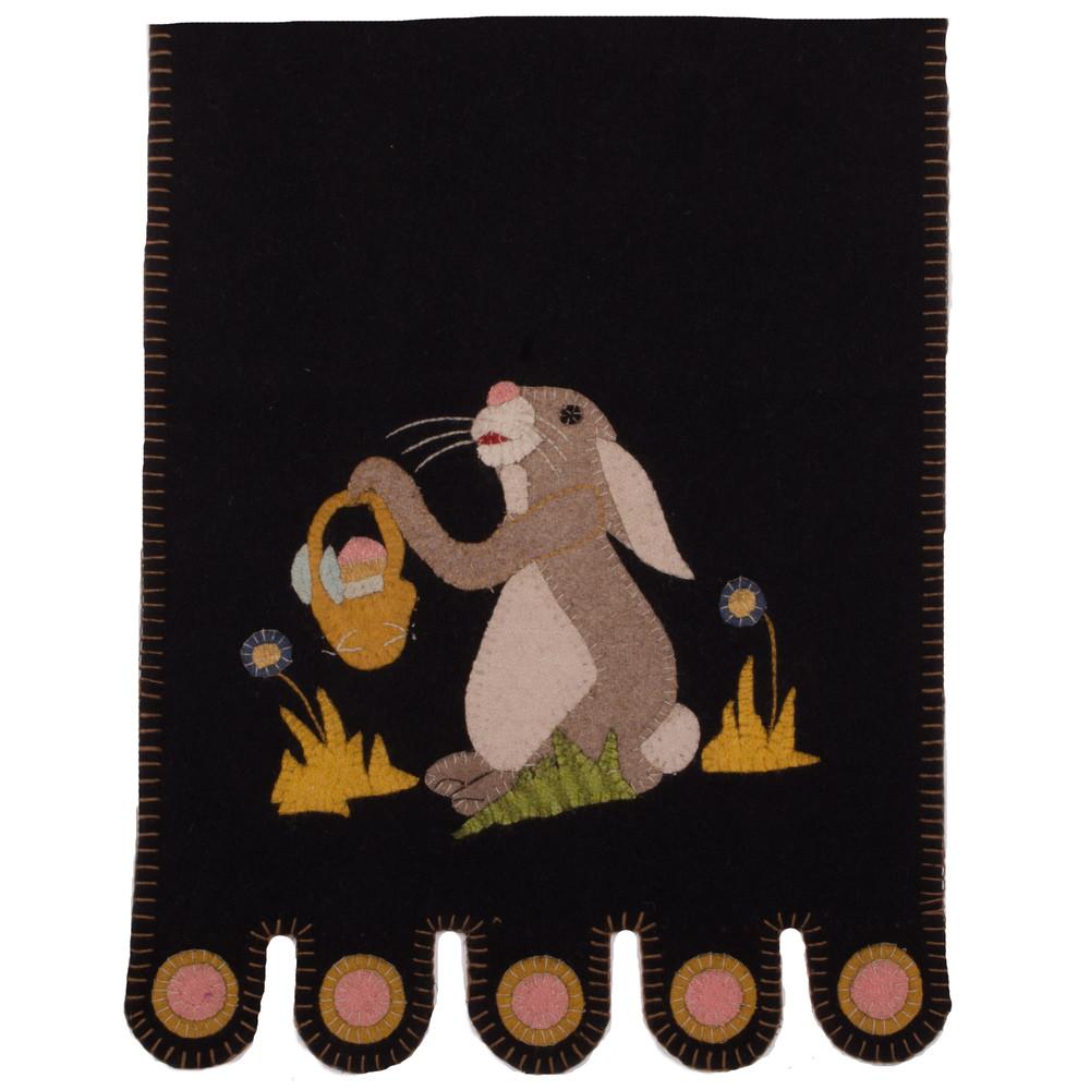 Black Bunny and a Basket Table Runner - Home Collections by Raghu