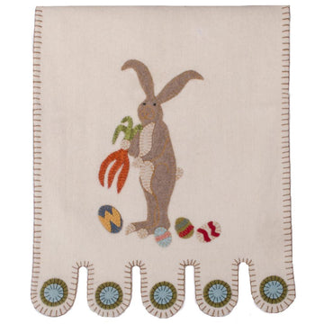 Cream Bunny and Eggs Table Runner - Home Collections by Raghu
