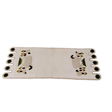 Nutmeg Sheep in the Meadow Table Runner - Home Collections by Raghu