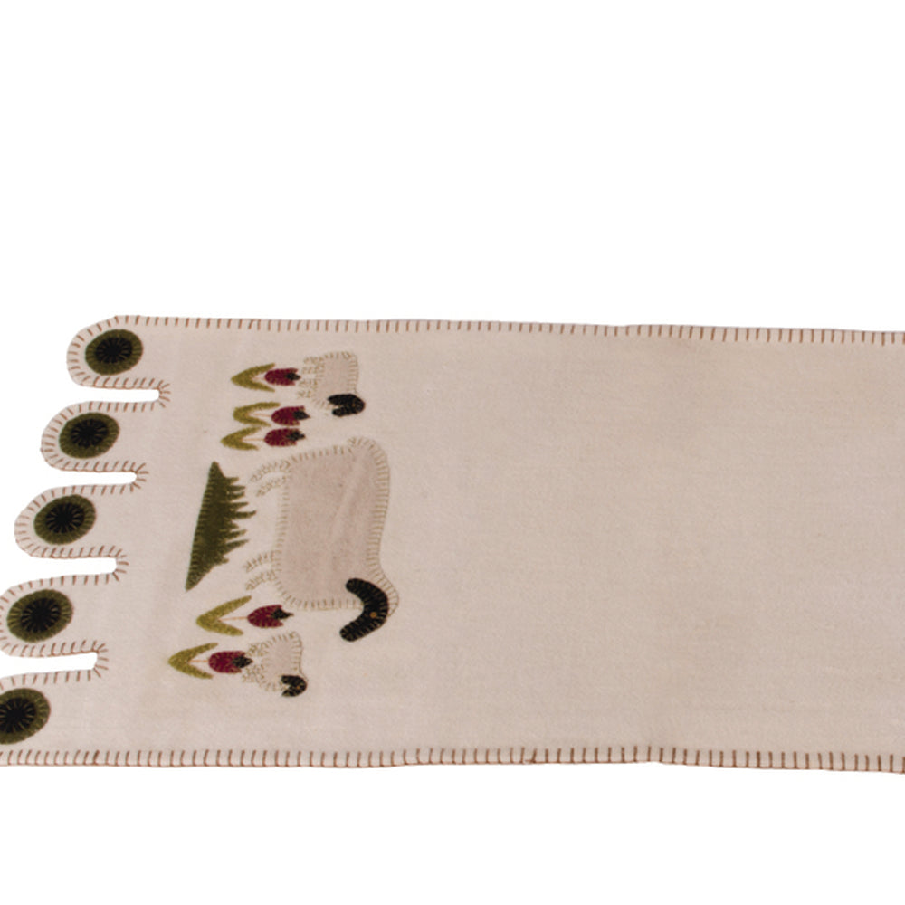 Nutmeg Sheep in the Meadow Table Runner - Home Collections by Raghu