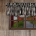 Black-Nutmeg Heritage House Check Black Valance - Lined - Home Collections by Raghu