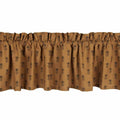 Mocha - Black Pineapple Town Valance - Lined - Home Collections by Raghu