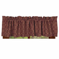 Barn Red-Tan Marshfield Jacquard Valance - Lined - Home Collections by Raghu