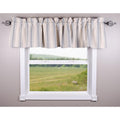Colonial Blue-Cream Grain Sack Stripe Valance - Lined - Home Collections by Raghu