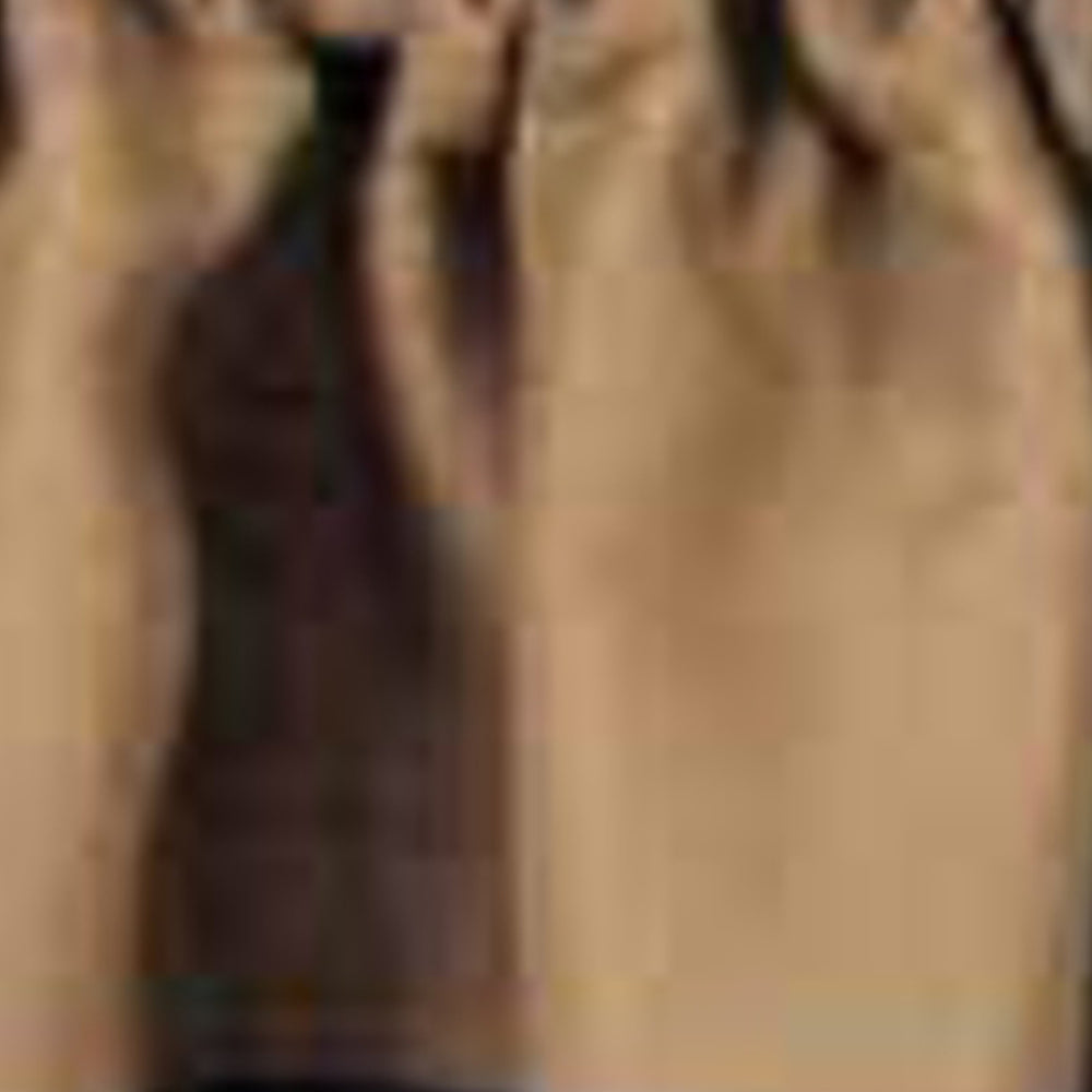 Black - Wheat Burlap Stripe Valance - Lined - Home Collections by Raghu