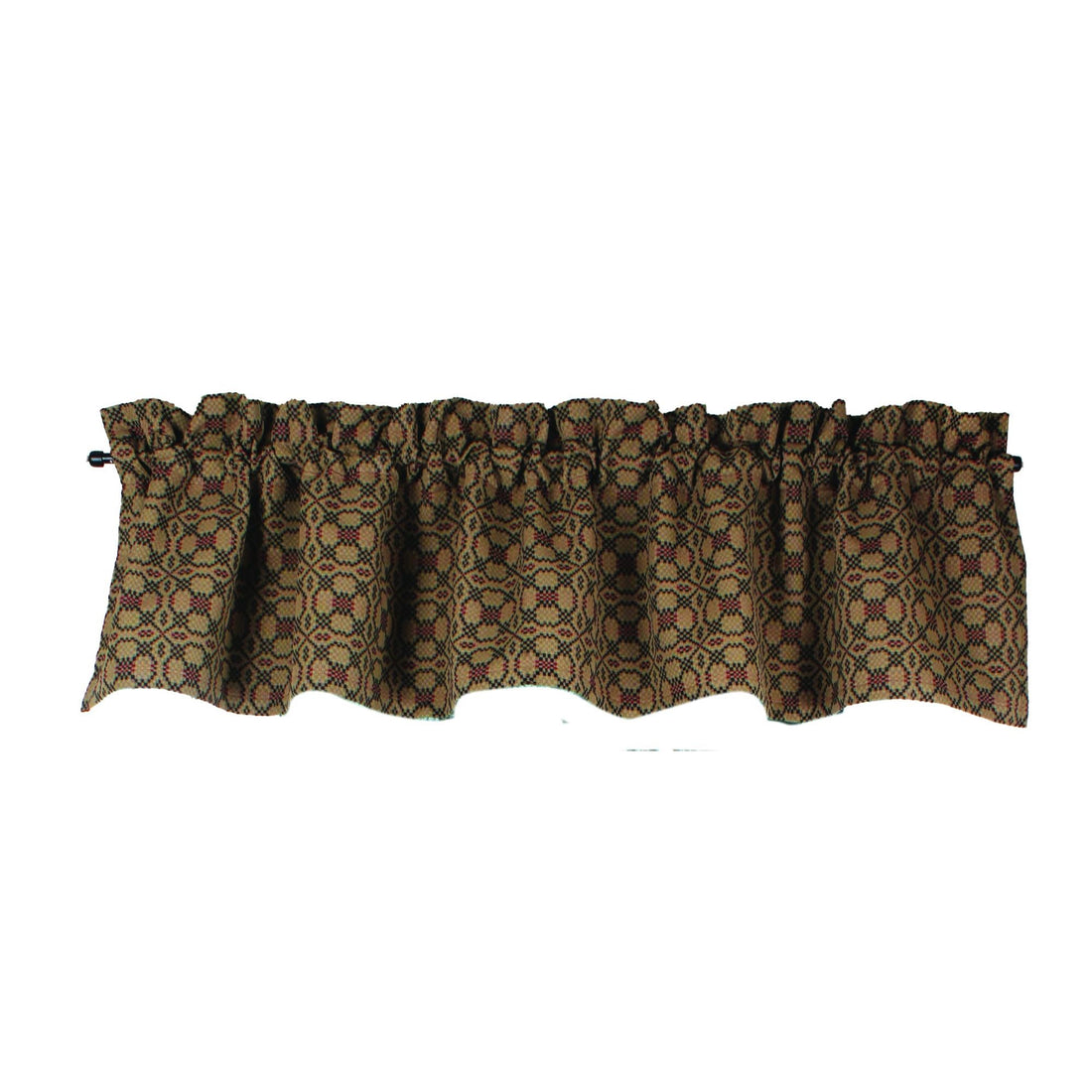 Kendall Jacquard Black Valance - Home Collections by Raghu