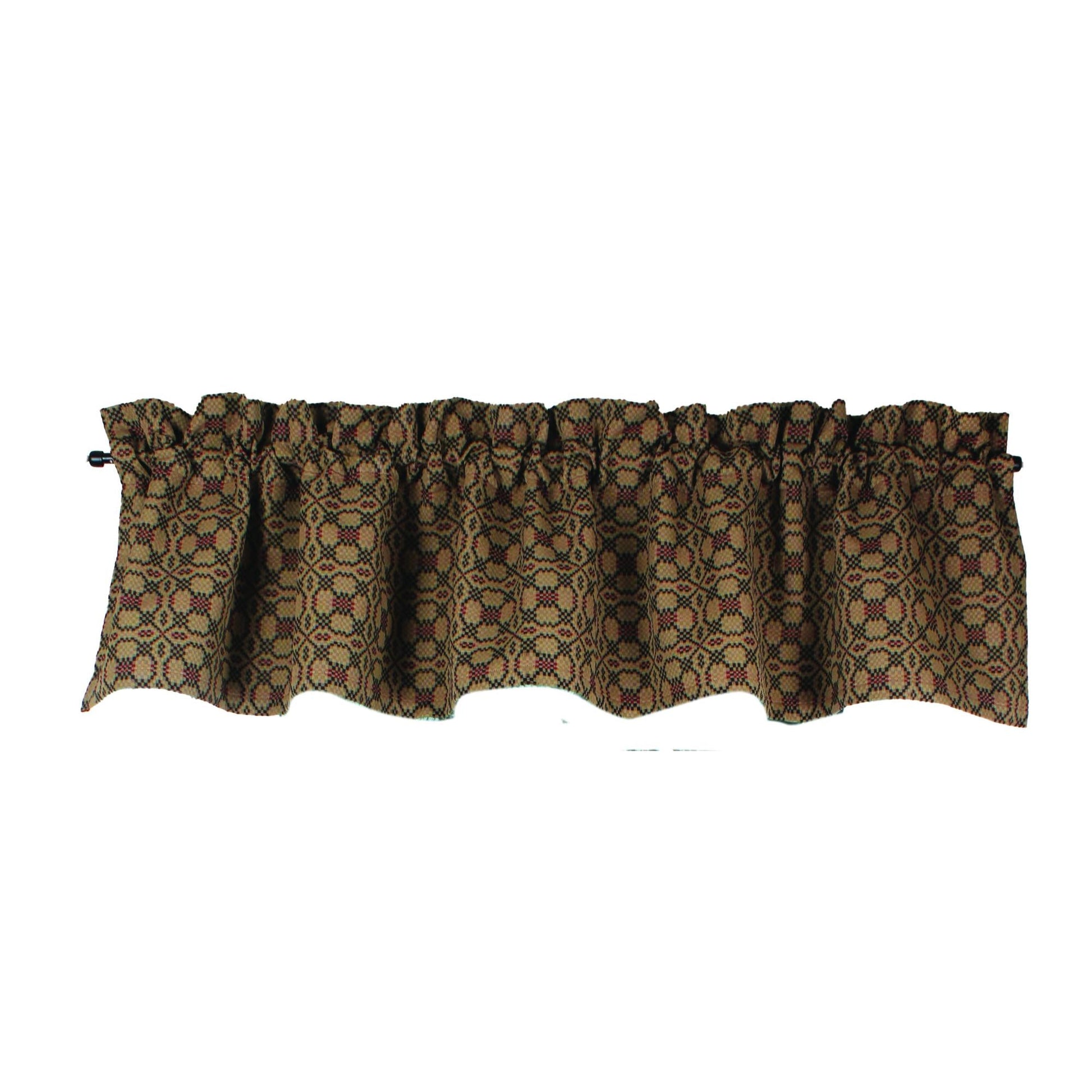 Kendall Jacquard Black Valance - Home Collections by Raghu