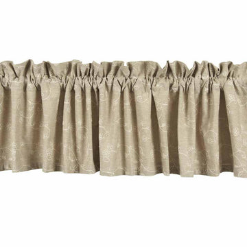 Taupe Candlewicking Taupe Valance - Lined - Home Collections by Raghu