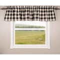 Black-Buttermilk Buffalo Check Valance - Lined - Home Collections by Raghu