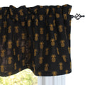 Pineapple Town Black Valance - Home Collections by Raghu