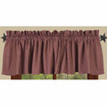 Barn Red-Oat Newbury Gingham Valance - Lined - Home Collections by Raghu