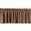 Barn Red-Nutmeg York Ticking Valance - Lined - Home Collections by Raghu