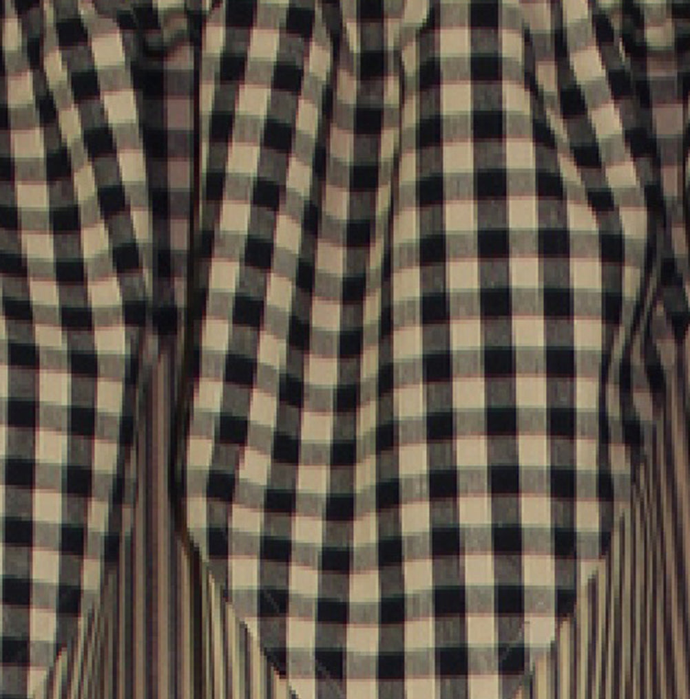 Heritage House Check Black - Nutmeg Valance  - Home Collections by Raghu