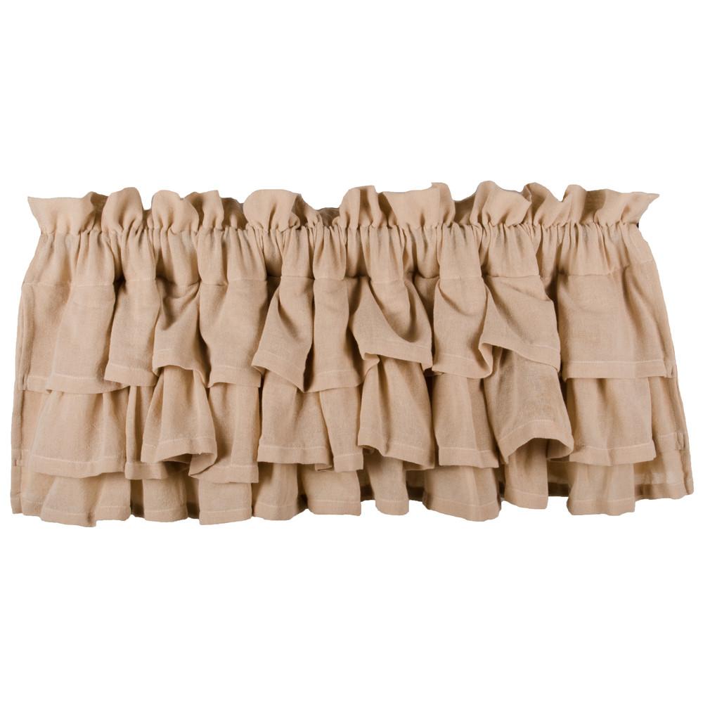 Cream Heirloom Cream Ruffled Valance - Home Collections by Raghu