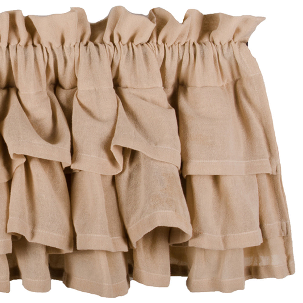 Cream Heirloom Cream Ruffled Valance - Home Collections by Raghu