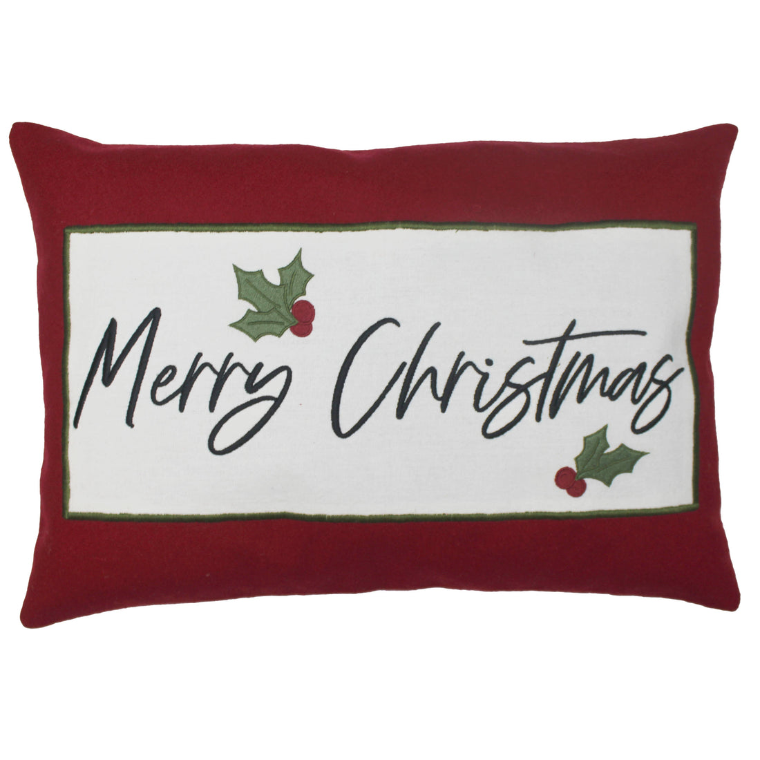 C Merry Christmas Pillow 14 Inx20 In - Home Collections by Raghu