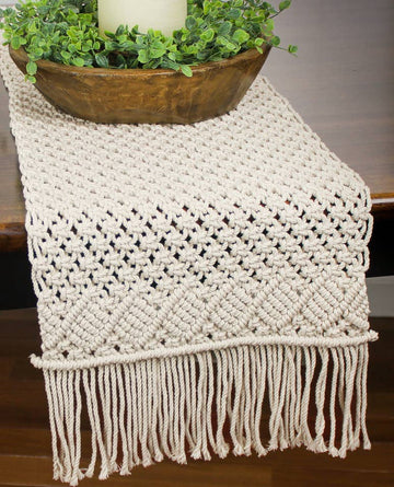 Macrame Natural Table Runner   - Home Collections by Raghu