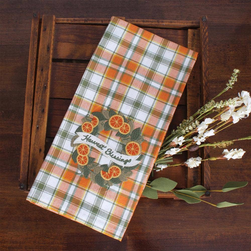 Fall Harvest Wreath Towel  Set of 2 ET810539