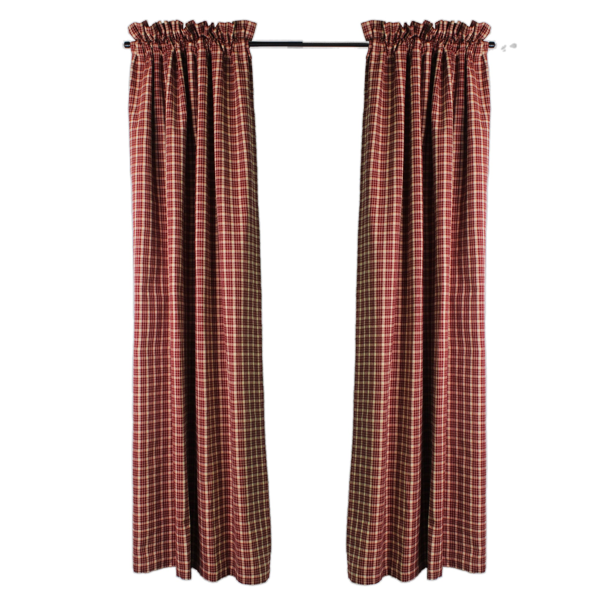 Appleton Barn Red Plaid 63" panels P6113017- Home Collections by Raghu