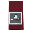 Chickadees Red towel  - Home Collections by Raghu