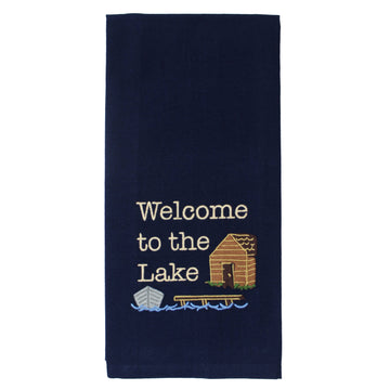 Welcome to Lake Towel- Set of Two - Home Collections by Raghu