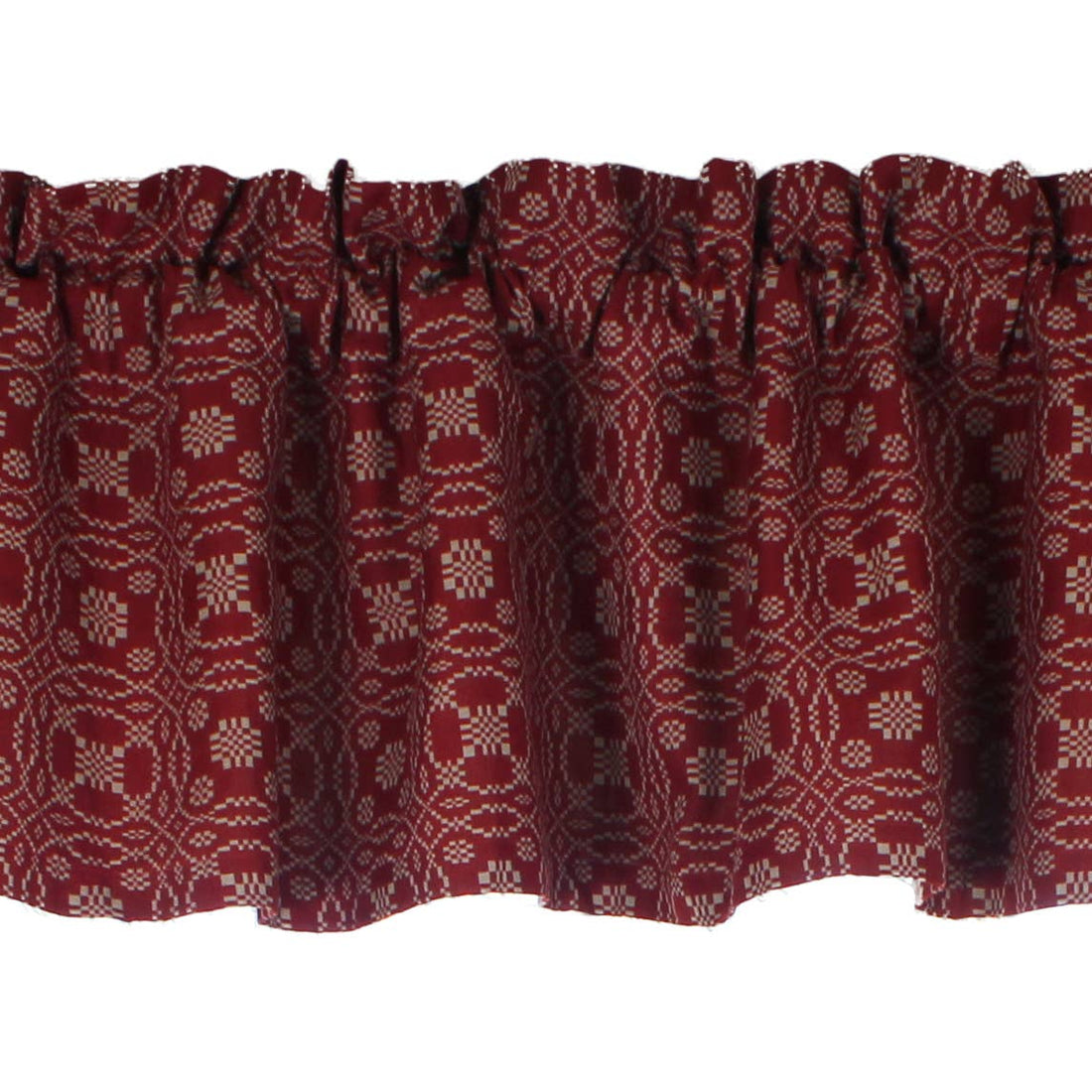Lover's Knot  Barn Red Valance - Home Collections by Raghu