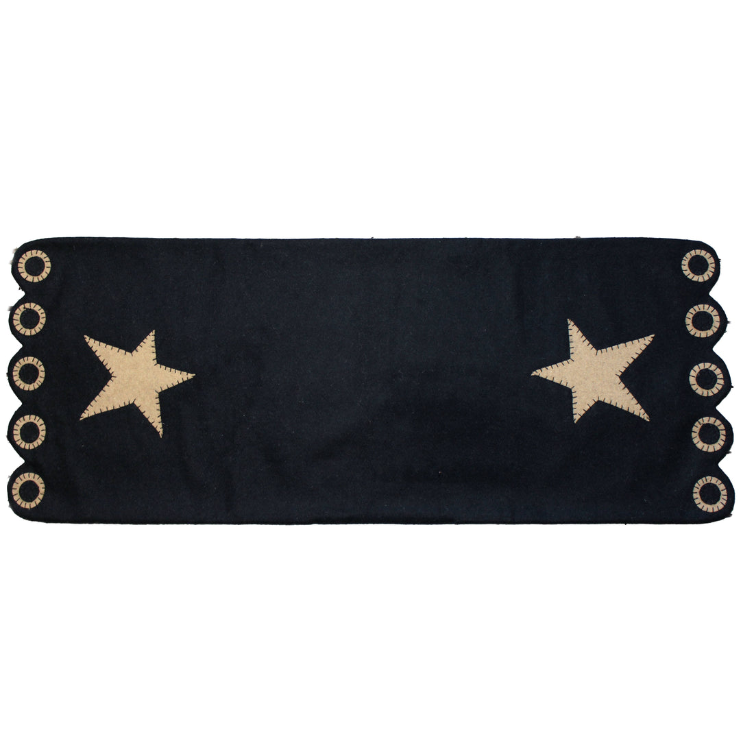 Black & Tan Star Table Runner - Home Collections by Raghu