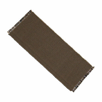 Black - Oat Newbury Gingham Table Runner - Home Collections by Raghu