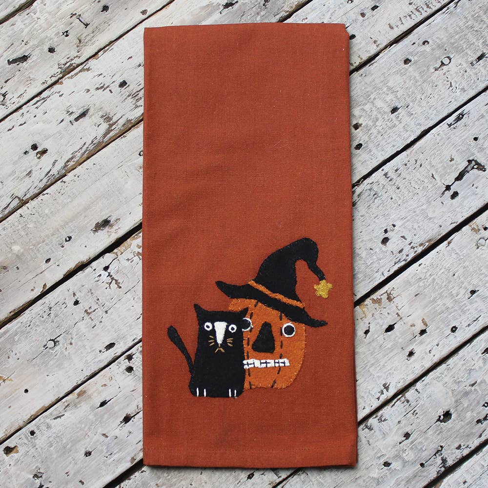 Cat, Pumpkin..Oh My Towel Towel - Home Collections by Raghu