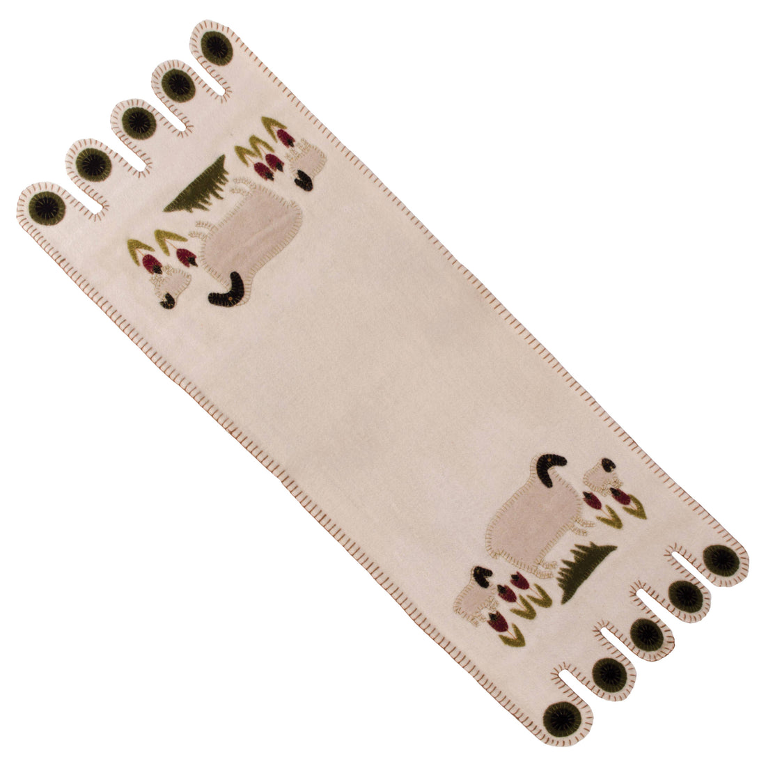 Nutmeg Sheep in the Meadow Table Runner - Home Collections by Raghu