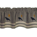 Newbury Gingham Old Crow Black - Oat Valance  - Home Collections by Raghu