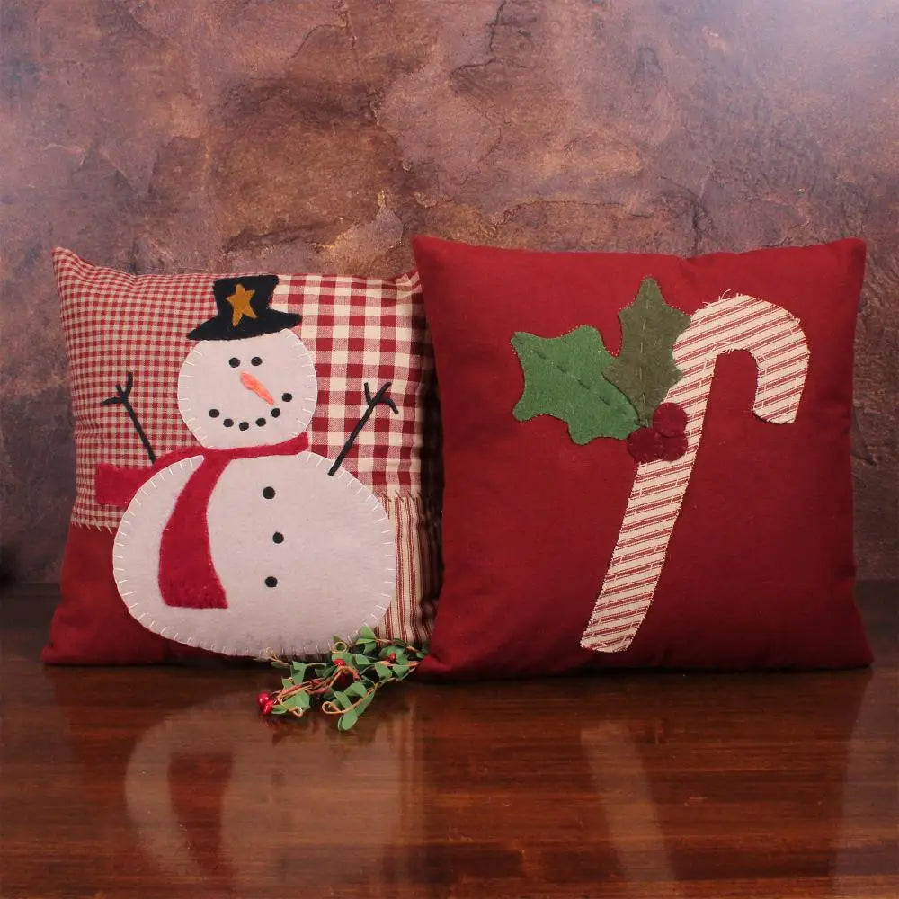 Ticking Candycane Pillow 14 In PL220025